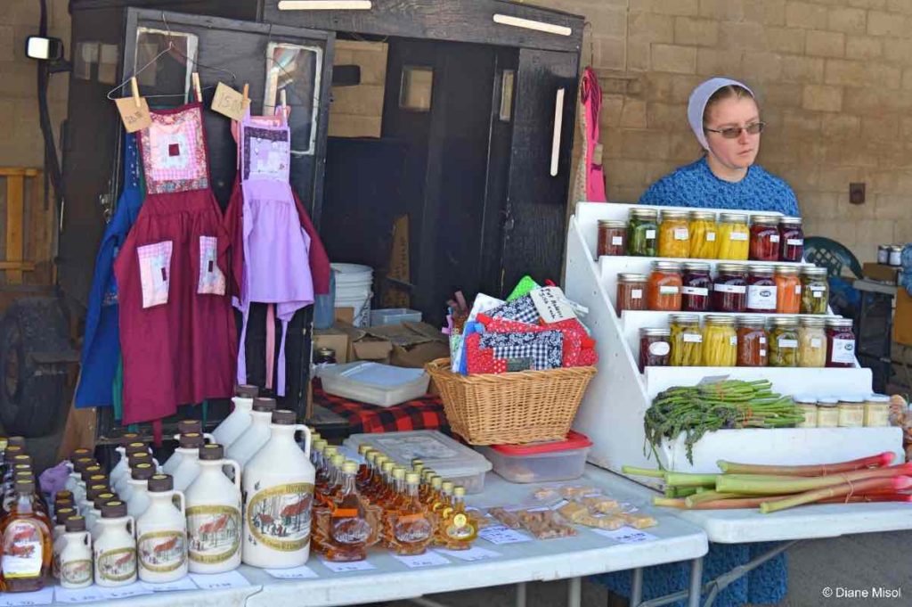 Mennonite Lady Vendor at Market