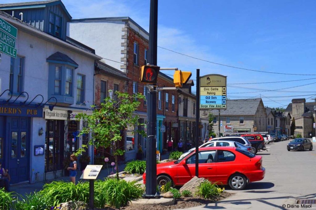 Mill Street Tourist Shops. Elora, Ontario, Canada