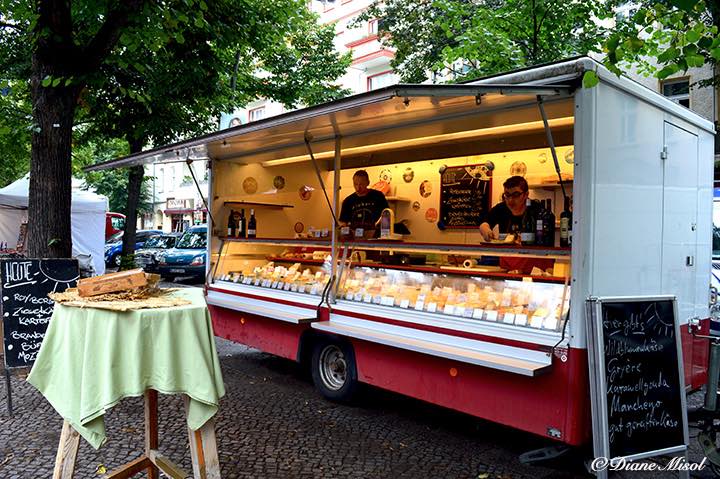 Cheese Stand, Boxhagener Platz Market, Berlin