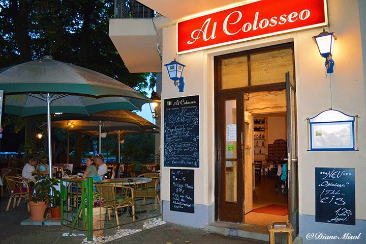 Patio and Exterior of Al Colosseo Italian Restaurant in Berlin. A Review