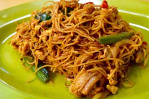 Chicken Fried Vermicelli Noodles, Spicy - Hawker Stall, Singapore