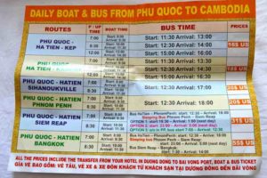 Boat and Bus Schedules - Phu Quoc, Vietnam