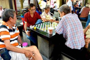Checker Board Game - Chinatown, Singapore