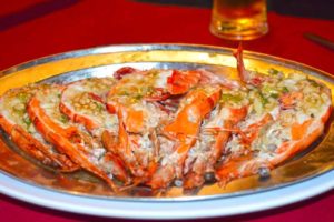 Grilled Garlic Tiger Prawns - Langkawi, Zhong Hua Lou seafood restaurant