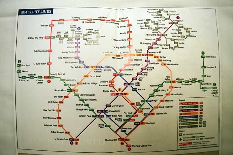 MRT Lines, Subway Map - Singapore