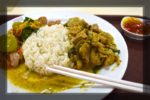 Rice with Green Curry Fried Pork - Tesco Lotus, Bangkok