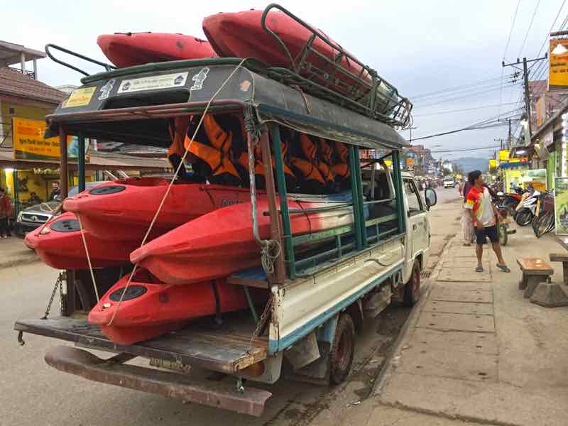 Kayak Transport - Vang Vieng, Laos