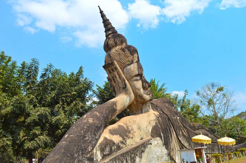 Huge Lying Buddha - Vientiane, Laos; Buddha Park