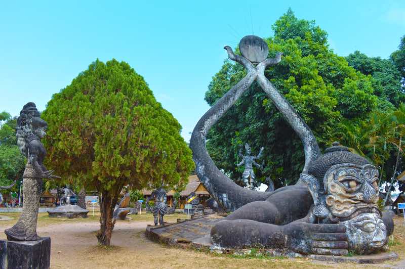 Man Fish Fantasy Statue - Buddha Park, Vientiane, Laos