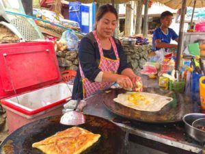 Rotee Pancake Stall, Vang Vieng Street Food - Laos