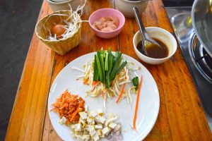 All Ingredients For Pad Thai - Zabb-E-Lee, Chiang Mai