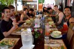 Class Enjoying Our Finished Dishes - Chiang Mai