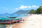 Long Boats at-Mae Haad Beach - Koh Tao, Thailand