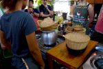Steaming Rice in Cooking Class - Chiang Mai, Thailand
