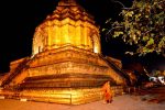 Wat Chedi Luang By Night - Chiang Mai, Thailand