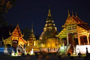 Wat Phra That Doi Suthep, Night Perspective - Chiang Mai, Thailand