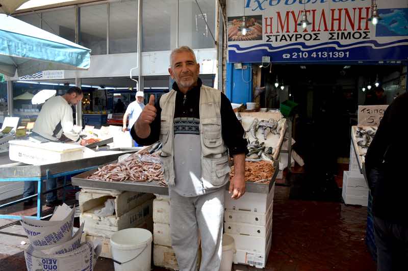 Friendly Sales Man at Market - Piraeus, Greece