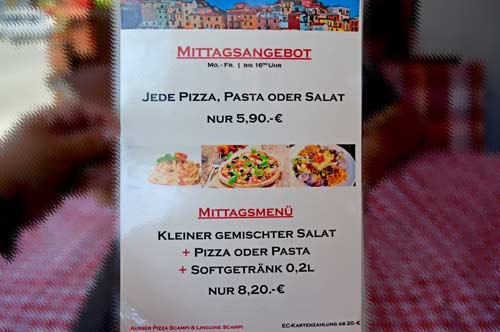 Lunch Special / Mittagsangebot - Trattoria Portofino Restaurant - Berlin Review