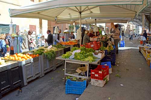 Outdoor Market Stands, Fruits & Vegetables - Civitavecchia, Rome Port