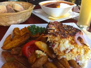 Baked Pork Knuckle in Sheep Cheese - Restaurant Pizza Paradiscom, Budapest, Hungary