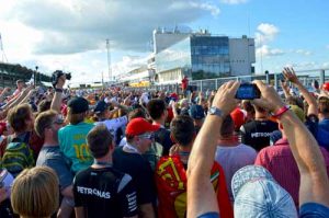 Formula 1 Hungaroring Pit Walk - Autograph Seeking Crowds