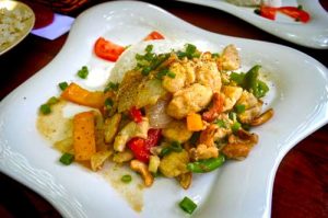 AceroLa Restaurant Chicken Bell Pepper and Cashews Dish - Gia Thanh Guest House, Phu Quoc, Vietnam