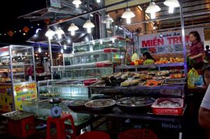 Seafood Display at Quan An Mien Trung - Night Market, Phu Quoc