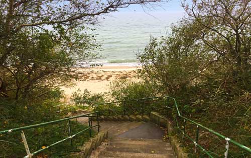 Stairs to Nordstrand Beach Wittow - Ruegen, Germany