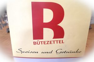 Buetezettel Menu - Reichenau, Konstanz, Germany