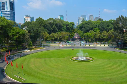 View of Ho Chi Minh City from Independence Palace, Vietnam