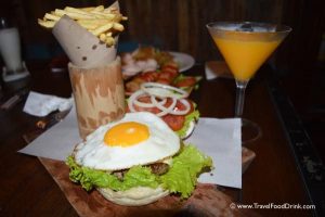 Cheeseburger & Fries with a Mango Granita - La Pan Nam, Canggu, Bali