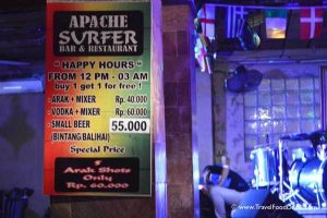 Apache Happy Hour - Bali, Kuta Legian