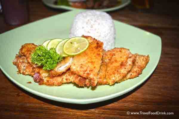 Deep Fried Chicken Fillet with Lemon Sauce - D'Medina Bistro Restaurant, Legian, Bali