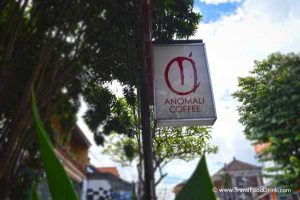 The Sign of Anomali Coffee, Ubud, Bali